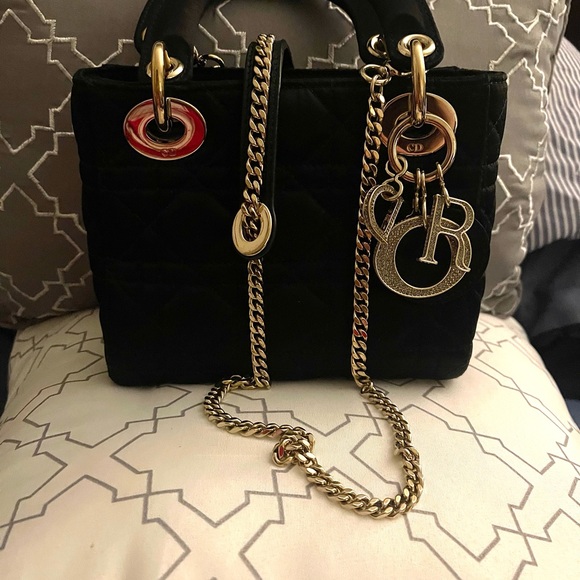 Black gold tone mini lady dior - Picture 9 of 14